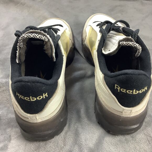 Reebok Cardi B Club C Sneaker Shoes Women's 9.5 Gray Black Gold - Picture 6 of 11